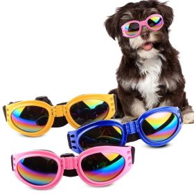 Pet Sunglasses For Dog & Cat; Foldable Dog Glasses For Outdoor; Cat Sunglasses; Pet Accessories - Red - One-size