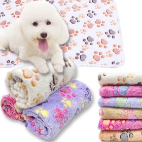 Soft and Fluffy High Quality Pet Blanket Cute Cartoon Pattern Pet Mat Warm and Comfortable Blanket for Cat and Dogs Pet Supplies - Brown - For kittens