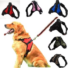 Dog Chest Harness Explosion-Proof Traction Rope For Medium and Large Dog Cat Lash Nylon Material Golden Retriever Pet Supplies - Multicolor - M for 13