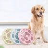 New Dog Food Slow Feeding Disc Anti-choking Round Feeder Plastic Interactive Puzzle Toy - pink