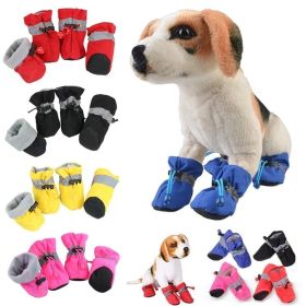 Anti-slip Pet Dog shoes Waterproof boots shoes puppy cat socks boots dog shoes - pink - 3