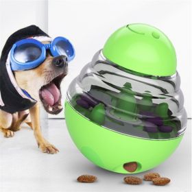 Dog Toys Food Ball Food Dispenser Training Balls Interactive Puppy Cat Slow Feed Pet Tumbler Toy Dogs Puzzle Toys Pet Supplies - Green