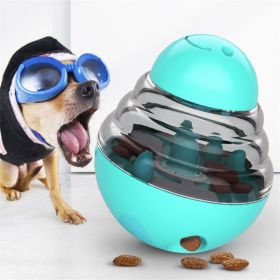 Dog Toys Food Ball Food Dispenser Training Balls Interactive Puppy Cat Slow Feed Pet Tumbler Toy Dogs Puzzle Toys Pet Supplies - Blue