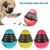 Dog Toys Food Ball Food Dispenser Training Balls Interactive Puppy Cat Slow Feed Pet Tumbler Toy Dogs Puzzle Toys Pet Supplies - Blue