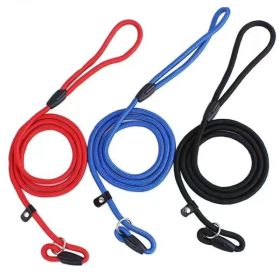 Durable Dog Slip Rope Leash With Strong Slip Lead; Adjustable Pet Slipknot Nylon Leash For Dogs - Red - S - Diameter 0.6cm