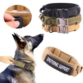 Pet Collar For Dog & Cat; Adjustable Nylon Outdoor Dog Collars For Medium Large Dogs; Dog Collar - Army Green - L