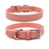 New Soft Puppy Collar For Dog And Cat; Leather Pet Collar Necklace For Small Medium Dog; adjustable dog collar - Red - M:2cm*42cm