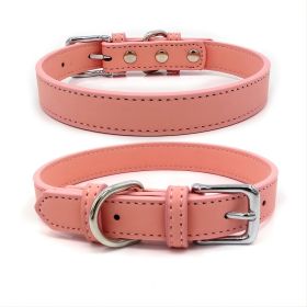 New Soft Puppy Collar For Dog And Cat; Leather Pet Collar Necklace For Small Medium Dog; adjustable dog collar - Red - XS:1.5cm*30cm