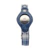 Apple Airtag Integrated Collar - XS - Blue Plaid