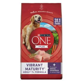 Purina ONE High Protein Dry Senior Dog Food Plus Vibrant Maturity Adult 7 Plus Formula - Purina ONE