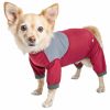 Dog Helios 'Tail Runner' Lightweight 4-Way-Stretch Breathable Full Bodied Performance Dog Track Suit - Red - X-Small