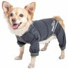 Dog Helios 'Namastail' Lightweight 4-Way Stretch Breathable Full Bodied Performance Yoga Dog Hoodie Tracksuit - Black - X-Small