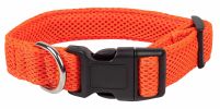 Pet Life 'Aero Mesh' 360 Degree Dual Sided Comfortable And Breathable Adjustable Mesh Dog Collar - Orange - Large