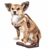 Pet Life Luxe 'Furracious' 2-In-1 Mesh Reversed Adjustable Dog Harness-Leash W/ Removable Fur Collar - Brown - Small