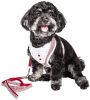 Pet Life Luxe 'Spawling' 2-In-1 Mesh Reversed Adjustable Dog Harness-Leash W/ Fashion Bowtie - Red - Medium