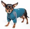 Dog Helios 'Eboneflow' Mediumweight 4-Way-Stretch Flexible And Breathable Performance Dog Yoga T-Shirt - Blue - X-Large