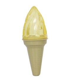 Pet Life Ice Cream Cone Cooling 'Lick And Gnaw' Water Fillable And Freezable Rubberized Dog Chew And Teether Toy - Yellow