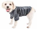 Pet Life Active 'Warf Speed' Heathered Ultra-Stretch Sporty Performance Dog T-Shirt - Black - Large