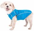 Pet Life Active 'Racerbark' 4-Way Stretch Performance Active Dog Tank Top T-Shirt - Blue - Large