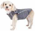 Pet Life Active 'Racerbark' 4-Way Stretch Performance Active Dog Tank Top T-Shirt - Grey - X-Small