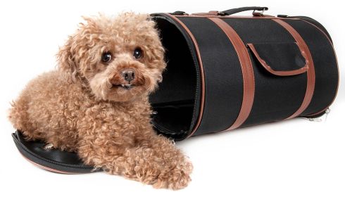 Airline Approved Fashion Cylinder Posh Pet Carrier - B26BRBMD