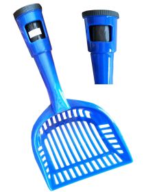 Pet Life Poopin-Scoopin Dog And Cat Pooper Scooper Litter Shovel With Built-In Waste Bag Handle Holster - Blue