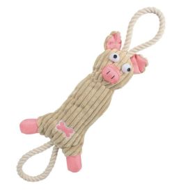 Jute And Rope Plush Pig - Pet Toy - DT7PK