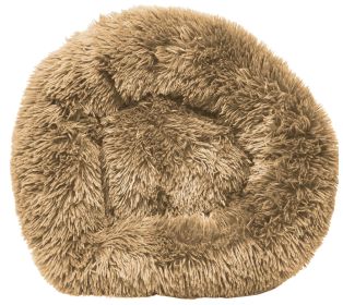 Pet Life 'Nestler' High-Grade Plush and Soft Rounded Dog Bed - Khaki - Medium