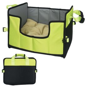 Pet Life 'Travel-Nest' Folding Travel Cat and Dog Bed - Green - Large