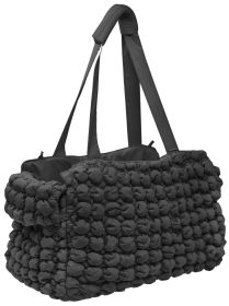 Pet Life 'Bubble Vogue' Ultra-Plush Fashion Designer Pet Carrier - Black