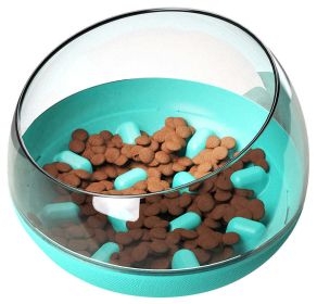 Pet Life 'Tumbowl' Slow Feeding Pet Bowl - Blue