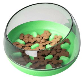 Pet Life 'Tumbowl' Slow Feeding Pet Bowl - Green