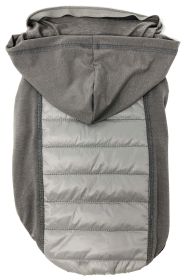 Pet Life 'Apex' Lightweight Hybrid 4-Season Stretch and Quick-Dry Dog Coat w/ Pop out Hood - Grey - X-Small