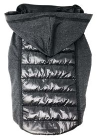 Pet Life 'Apex' Lightweight Hybrid 4-Season Stretch and Quick-Dry Dog Coat w/ Pop out Hood - Black - Small