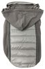 Pet Life 'Apex' Lightweight Hybrid 4-Season Stretch and Quick-Dry Dog Coat w/ Pop out Hood - Grey - Medium