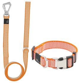 Pet Life 'Escapade' Outdoor Series 2-in-1 Convertible Dog Leash and Collar - Orange - Small