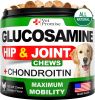 Glucosamine for Dogs Hip and Joint Supplement for Dogs Chondroitin for Dogs Dog Joint Pain Relief Treats with MSM Hemp 120 Mobility Chews - Vet Promis