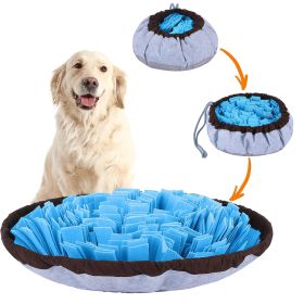 Adjustable Snuffle Foraging mat Dog Mental Puzzle Interactive Stimulation Toys for Smell Training and Slow Eating Stress Relief for Feeding Dog - Pet