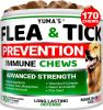 Flea and Tick Prevention for Dogs Chewables 170 Treats Natural Dog Flea and Tick Treatment All Breeds & Ages Made in USA - Yuma'S