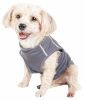 Pet Life Active 'Racerbark' 4-Way Stretch Performance Active Dog Tank Top T-Shirt - Grey - Small