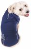 Pet Life Active 'Racerbark' 4-Way Stretch Performance Active Dog Tank Top T-Shirt - Navy - Large