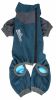 Dog Helios 'Rufflex' Mediumweight 4-Way-Stretch Breathable Full Bodied Performance Dog Warmup Track Suit - Blue - Medium