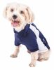 Pet Life Active 'Barko Pawlo' Relax-Stretch Wick-Proof Performance Dog Polo T-Shirt - Navy - Large