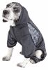 Pet Life Active 'Pawsterity' Heathered Performance 4-Way Stretch Two-Toned Full Bodied Hoodie - Black - Medium