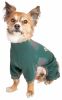 Dog Helios 'Rufflex' Mediumweight 4-Way-Stretch Breathable Full Bodied Performance Dog Warmup Track Suit - Green - Large