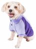 Pet Life Active 'Barko Pawlo' Relax-Stretch Wick-Proof Performance Dog Polo T-Shirt - Purple - X-Small