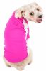 Pet Life Active 'Barko Pawlo' Relax-Stretch Wick-Proof Performance Dog Polo T-Shirt - Pink - Small