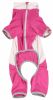 Pet Life Active 'Warm-Pup' Heathered Performance 4-Way Stretch Two-Toned Full Body Warm Up - Pink - Medium