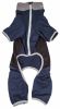 Pet Life Active 'Warm-Pup' Heathered Performance 4-Way Stretch Two-Toned Full Body Warm Up - Navy - X-Large