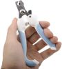 Stainless Steel Dog Nail Clippers and Trimmer with Safety Guard and Nail Grind File Large Dog Cat Rabbit Bird Nail Scissor Pet Grooming - blue